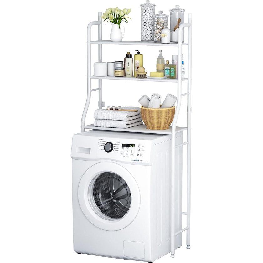 Bovenblad voor Wasmachine | Badkamer Organizer Plank Bespaar Ruimte |3-laags Badkamer Opbergkast | Hout E1 en Staal Bovenblad voor Wasmachine | Badkamer Organizer Plank Bespaar Ruimte |3-laags Badkamer Opbergkast | Hout E1 en Staal