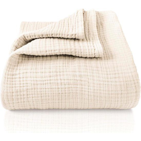 DerF HOME Mousseline Tobacco Deken 150 x 200 cm, 4-laags katoen DerF HOME Mousseline Tobacco Deken 150 x 200 cm, 4-laags katoen