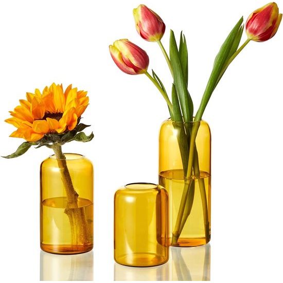 2x stuks transparante ronde vissenkom vaas/vazen van glas 20 x 19 cm - warenhuis
