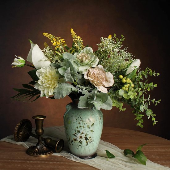 57 stuks kunstbloemen en takkendecoratie, kunstmatige eucalyptustakken, witte decoratieve takken, kunststof bloemen, doe-het-zelf bloemen en takken, decoraties voor bruiloften, feesten, huisdecoraties 57 stuks kunstbloemen en takkendecoratie, kunstmatige eucalyptustakken, witte decoratieve takken, kunststof bloemen, doe-het-zelf bloemen en takken, decoraties voor bruiloften, feesten, huisdecoraties