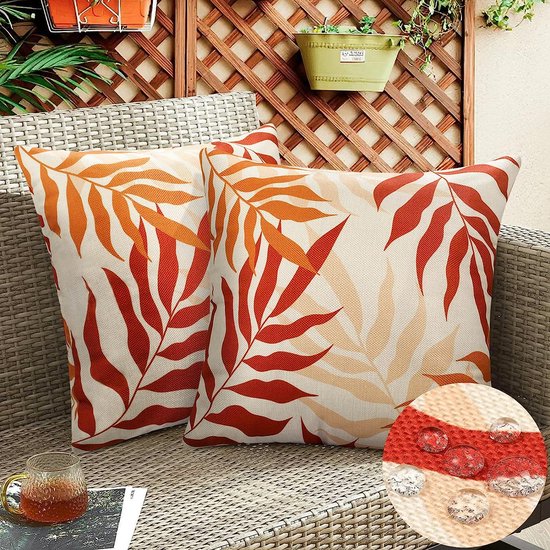 Outdoorkussen, waterdicht, grote natuurlijke planten