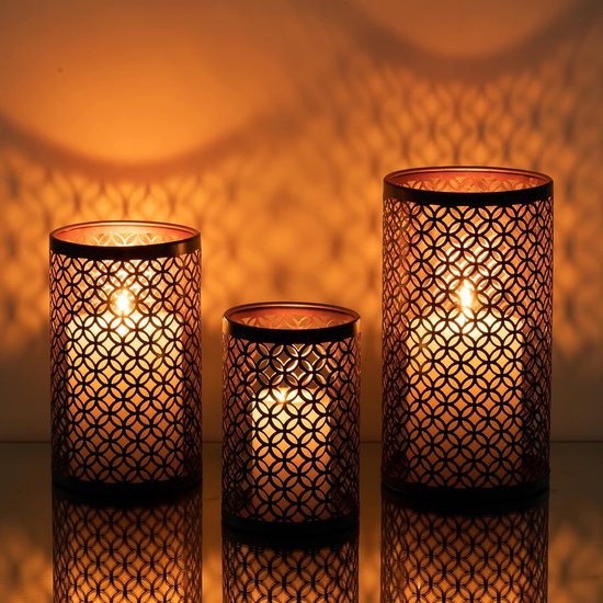 Set van 2 decoratieve wandkaarsenhouders voor theelichtjes