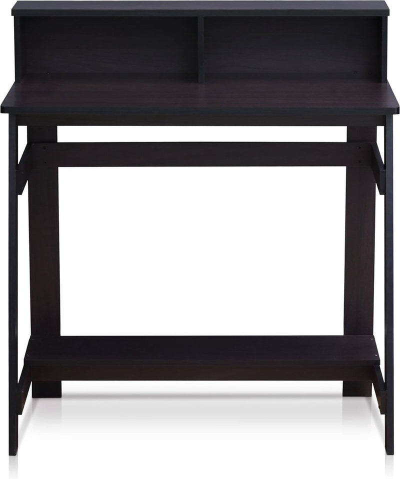 Simplistic Computertafel, pc-tafel, bureautafel, donker walnoot, 80,3 (breedte) x 90,4 (hoogte) x 45,5 (diepte) cm