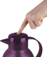 thermoskan met quick-press-sluiting, inhoud 1 liter, 100% lekdicht, type 509821, aubergine, 1 L