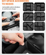 Kabeltas met grote capaciteit, geüpgraded multifunctionele kabeltas, organizer voor powerbank, SD-kaart, USB-stick, mobiele telefoonaccessoires, vakantie, Tech Pouch (donkergrijs), donkergrijs,