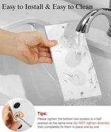 Tandenborstelhouder, 3 vakken, elektrische tandenborstelhouder van hars, voor tandpasta, scheerapparaat, organizer, houder voor wastafel, toilettafel, commode, make-uptafel, goud/marmer, wit