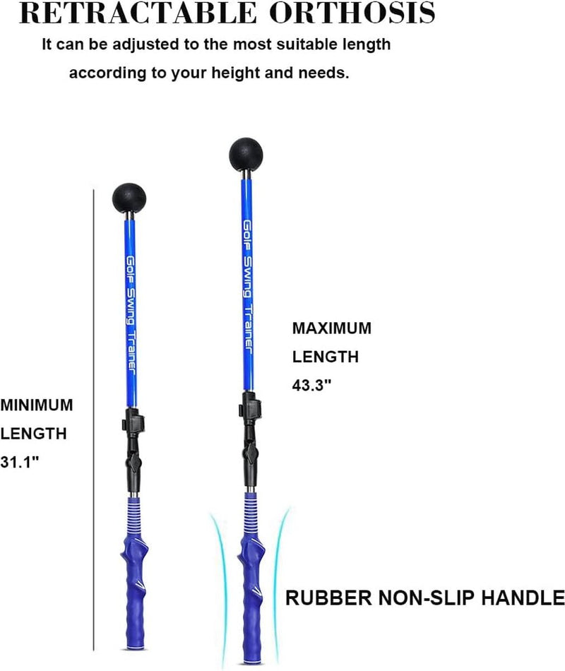 Golfswing, trainingshulp, instelbare vliegcorrector, golfswingcorrector, golfswing, trainingshulp, onderarmrotatie, ergonomische handgreep, golftrainingshulp