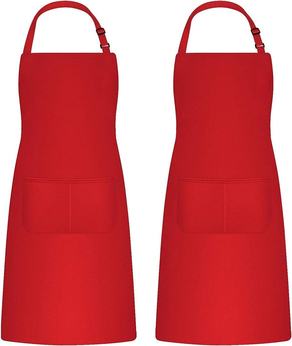2 stuks kookschort voor mannen en vrouwen, bakschort met 2 zakken voor keuken, schilderschort voor volwassenen schort schort instelbaar voor tuinwerk