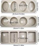 3 stuks zeepvormen siliconen handgemaakte siliconen vorm zeepvorm DIY vormpjes cakevormen chocolade zeepgietvorm voor zeep maken muffins ijsblokjes