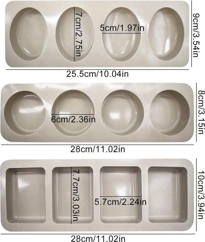 3 stuks zeepvormen siliconen handgemaakte siliconen vorm zeepvorm DIY vormpjes cakevormen chocolade zeepgietvorm voor zeep maken muffins ijsblokjes