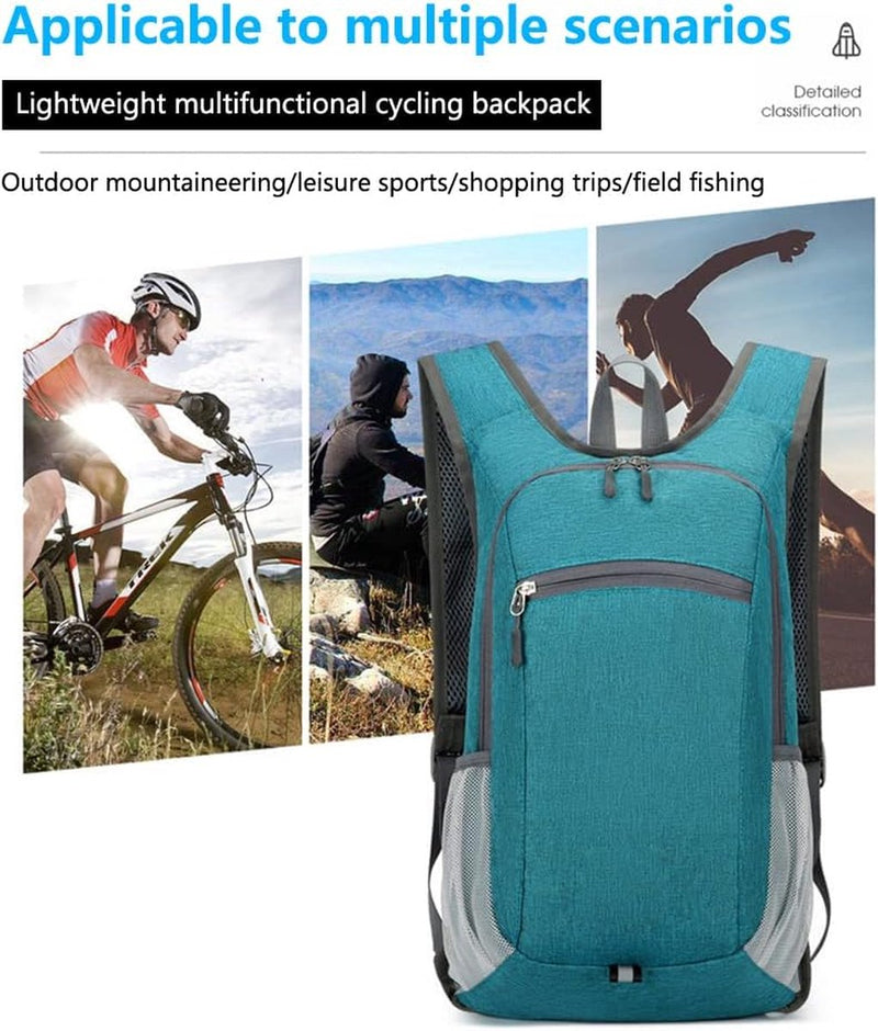 Lichte opvouwbare rugzak, 18 l, wandelrugzak, Oxford-stof, waterafstotend, dagrugzak, campingrugzak voor mannen en vrouwen, outdoorsport, reizen, wandelen, wandelen