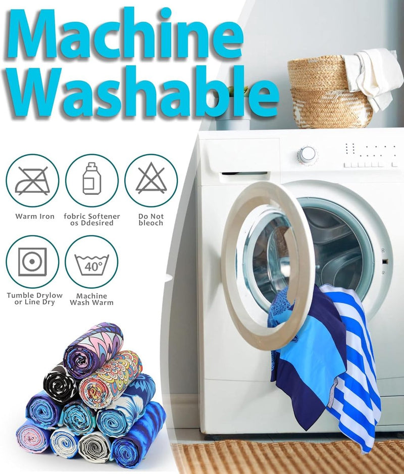 Strandhanddoek XXL microvezel strandhanddoek, microvezel badhanddoek, set van 2, strandhanddoeken, 180 x 90 cm, sneldrogend, dunne strandhanddoeken, grote lichte badhanddoek, strand, kleurrijk
