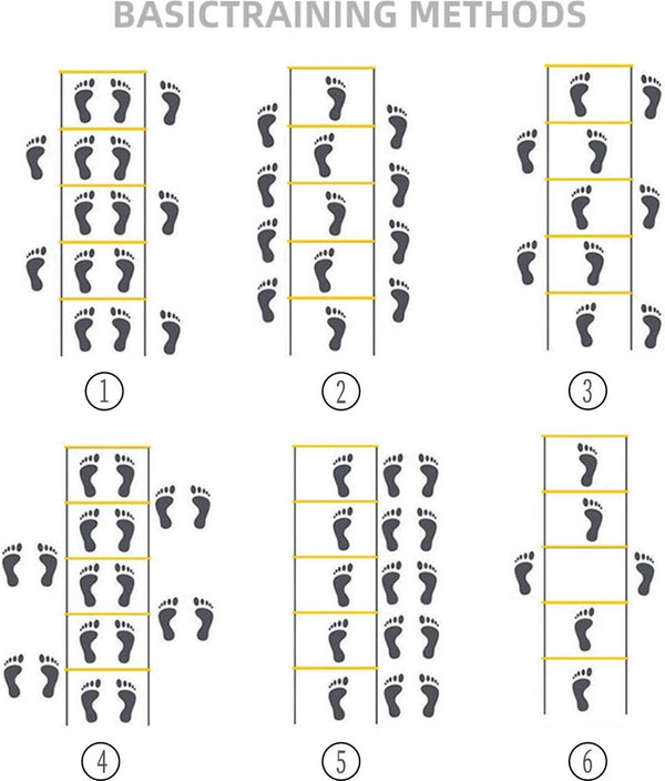 Agility Ladder Voetbaltrainingsapparatuur Kinderen, Voetballaddertraining met 4 haringen voor jeugd, Snelheidsladder, Trainingsladder, Oefenladder voor voetbal, Rugby, Tennis, Basketbal