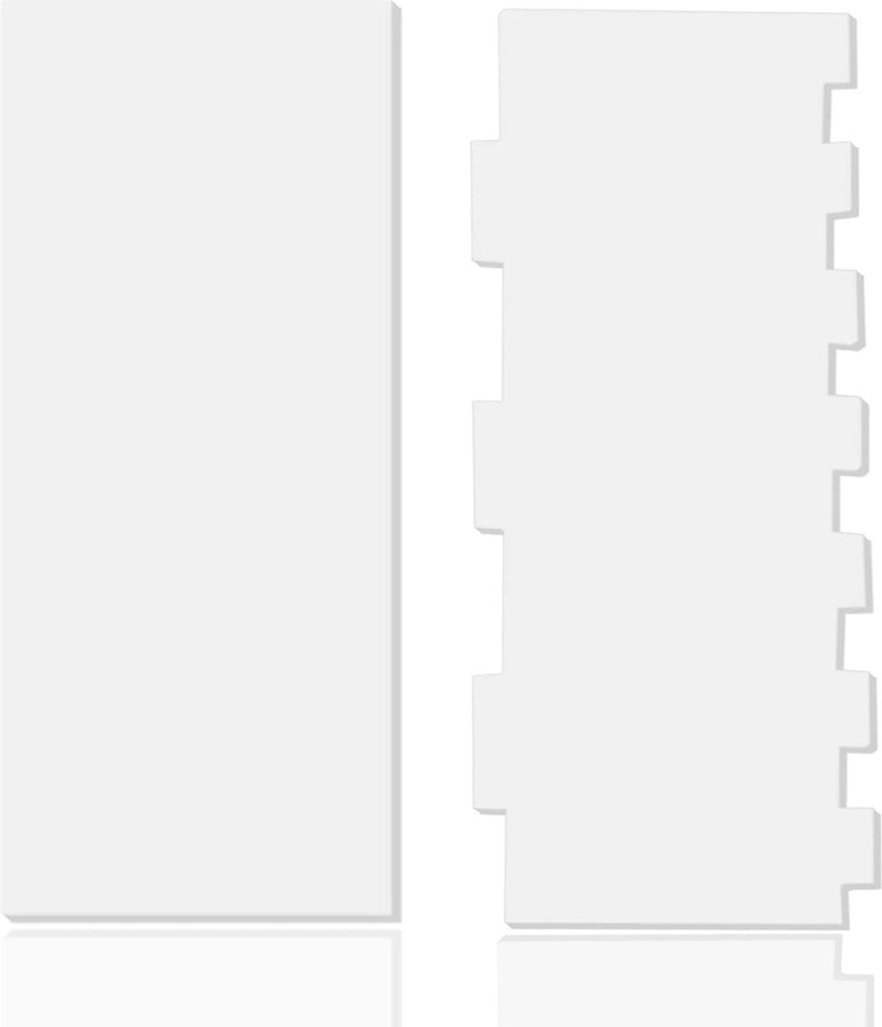 2-delige heldere acryl-taartschraper, taartdecoratiekam, taartschraper, gladde en gestreepte zij-taartschraper, suikergietkammen