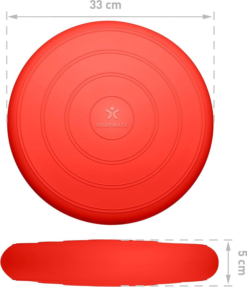 Comfort Balkussen, inclusief pomp; diameter: 33 cm; met noppen; balanskussen geschikt voor fitnesstraining, revalidatie, houdingscorrectie en evenwichtsoefeningen.