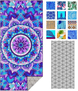 Strandhanddoek XXL microvezel strandhanddoek, microvezel badhanddoek, mandala, 1 set, strandhanddoeken, 180 x 90 cm, sneldrogend, dunne strandhanddoeken, grote lichte badhanddoek,