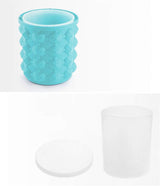 IJsemmer, ijsblokjesvormen, ijsemmer met deksel, 2-in-1 ruimtebesparende ijsemmer, Cube Maker voor whiskey, cocktail en elke barbecue, ijsblokjeshouder