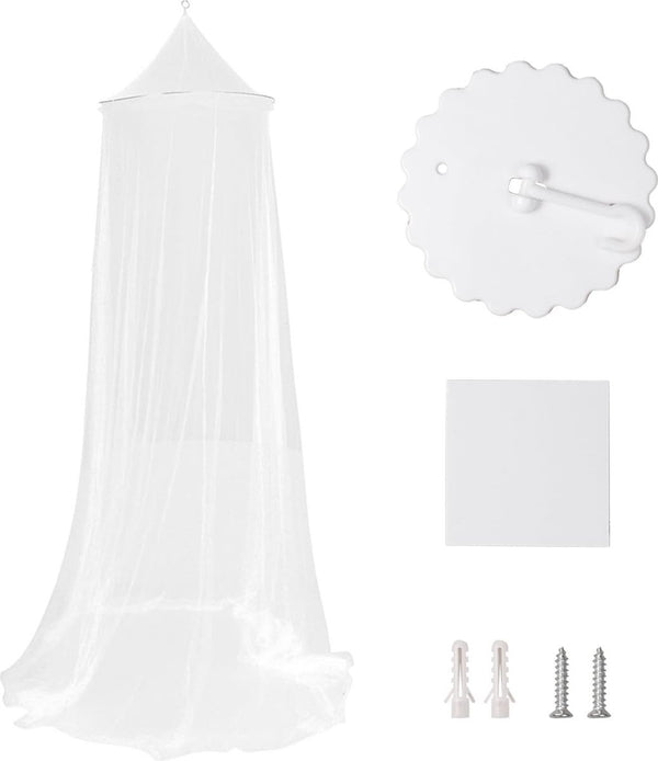 Klamboe met haken, eenpersoonsbed, tweepersoonsbed, kinderbed, muggennet, sprei, fijnmazig muggennet, familiebaldakijn, muggennet voor op reis