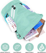 Modieuze sportrugzakken, gymtas, grote capaciteit trekkoord, sporttas, gymtas, waterdichte sporttas, gymtas met waterflessen, netvakken, voor volwassenen en jongeren