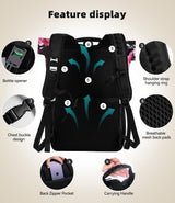 35 liter thermische rugzak, koelrugzak, koeltas, waterdichte picknickrugzak met flesopener, voor picknick, camping, strand, wandelen, reizen, winkelen