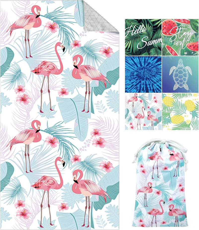 Strandhanddoek, microvezel, handdoek, badhanddoek, maat XXL (180 cm x 80 cm), zandvrij, licht, sneldrogend, strandhanddoek voor dames, heren, kinderen, strand, reizen, sport, yoga, 2024,