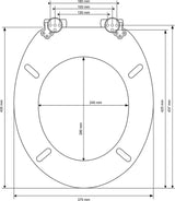 Toiletbril met softclose-mechanisme, houten toiletdeksel, stevige kwaliteit, gemakkelijk schoon te maken