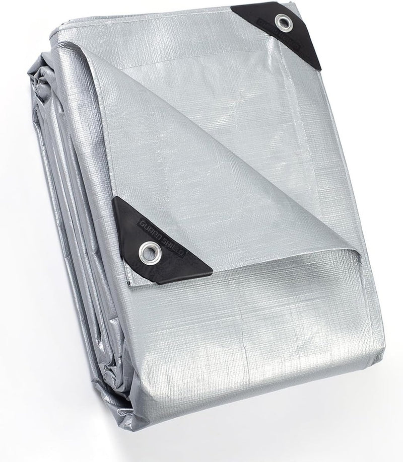 Afdekzeil, met ingestanste ringen, waterdicht, 3 m x 4 m, grijs, zeildoek, 160 g/m², beschermend zeil, multifunctioneel zeil, scheurvast, UV-gestabiliseerd, schimmelbestendig