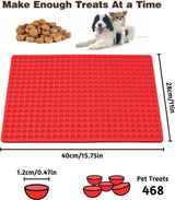 Bakmat voor hondenkoekjes met 468 gaten, mini-halfronde siliconen bakmat, hittebestendig en geschikt voor levensmiddelen, antiaanbaklaag, bakvorm voor hondenkoekjes