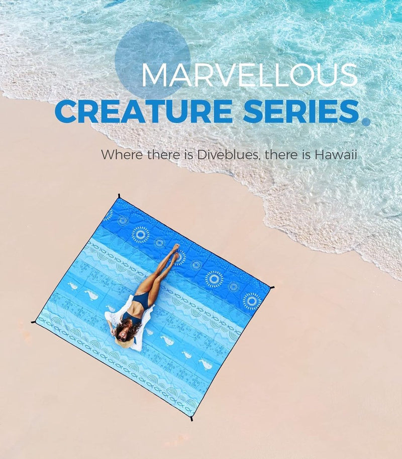 Stranddeken Zandvrij Extra groot Picknickdeken Waterdicht Zacht en duurzaam Materiaal Lichtgewicht en draagbaar Perfect voor reizen, kamperen, strandvakantie