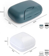 4 stuks zeepbakjes, reiszeephouders, draagbare waterdichte en lekvrije zeepbakjes, badkamer fitness zeephouder doos met deksel, 4 kleuren