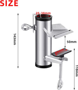 Parasolhouder voor balkon, instelbaar, parasol, balkonhouder, parasolstandaard van metaal, vaste clip, verzinkte parasolvoet, paraplustandaard, diameter 25-38 mm, voor balkon, terras, tafel,