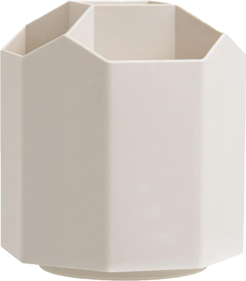 360 graden draaibare bureau-organizer, multifunctionele pennenhouder, gepersonaliseerde creatieve kantoorpennenhouder, multifunctionele opbergdoos (niet-recht wit)