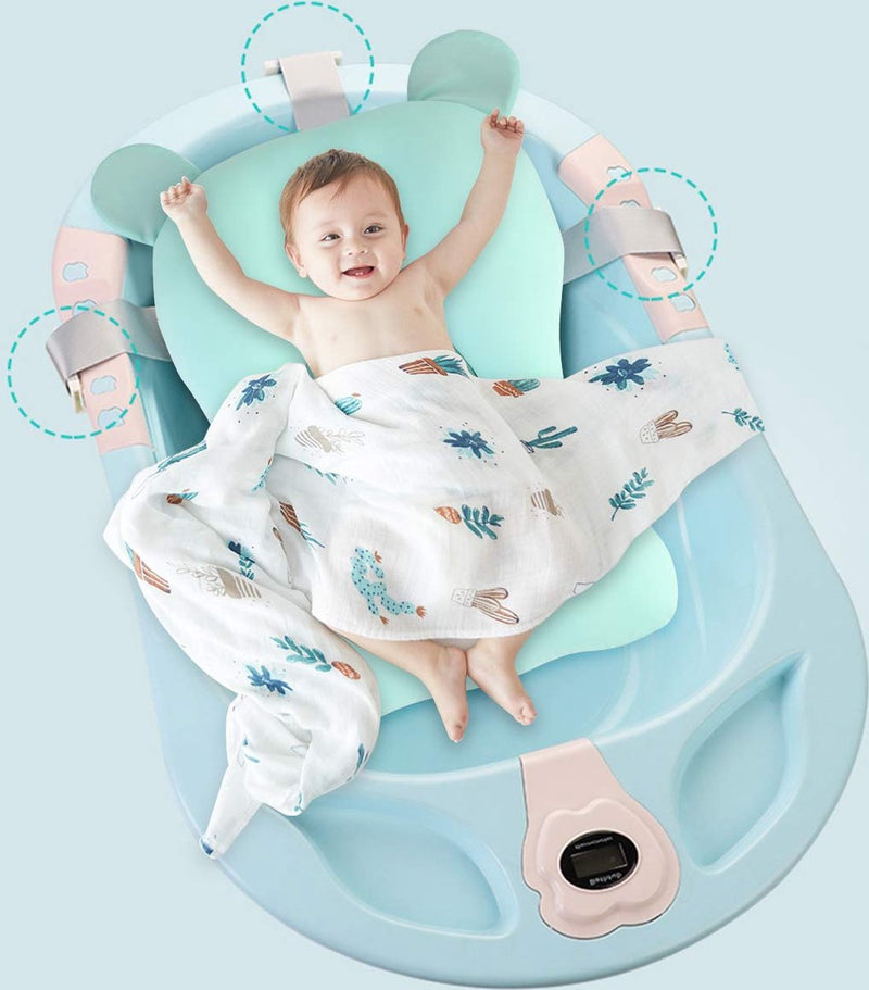 Badzitje Pad Babybadkussen Pad Badzitje Ondersteuning Net Drijvend Antislip Babybadkussen & Ligstoel Badbed voor 0-12 maanden