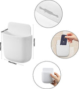 8 stuks afstandsbedieningshouders, organizer, telefoonhouder, wandorganizer, tv-airconditioning, wandhouder, Damage-vrije opbergdoos, mini-opbergdoos voor thuis en op kantoor, wit