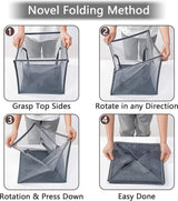 Wasmand, opvouwbare wasmand, waskist, wasbox, mandenopslag, wassorteerder, pop-up wasmand, speelgoedorganisator voor kinderen, opbergtas met handvat (klein)