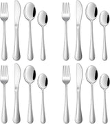 Kinderbestek, roestvrij staal, klein kinderbestek, 16-delige set, kinderbestekset voor jongens/meisjes, peuters, lepels, messen, vorkset vanaf 3 jaar, niet giftig en gezond