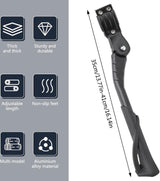 Fietsstandaard, 24-29 inch, in hoogte verstelbaar, fietsstandaard, zijstandaard, maximale belasting 40 kg, antislip fietsstandaard voor e-bike, Mon, trekkingfiets