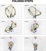 Kruidennet om op te hangen, 4 lagen, groen net, met opvouwbare, zware ringen, inklapbaar, hydrocultuur-plantenknoppen, robuust hangnet