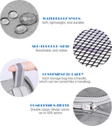 Kledingtassenset 7 kofferorganizerset, verpakkingsblokjes compressie, kofferorganisator voor op reis, verpakkingsblokjes rugzak, bagage-organizer met elektronische kabeloplader (grijs)