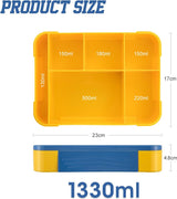 Lekvrije lunchbox, 1 stuks, kinderbroodtrommel, uitgerust met een vork en een lepel, BPA-vrije Bento Box, perfect voor kinderen, studenten en kantoormedewerkers.