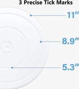 Roterende taartplaat, roterende taartplaat, breng 2 taartspatels en 3 taartschrapers mee, geschikt voor beginners en professionals, draaitafel taartplaat met voet (set van 6)
