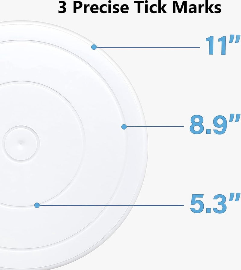 Roterende taartplaat, roterende taartplaat, breng 2 taartspatels en 3 taartschrapers mee, geschikt voor beginners en professionals, draaitafel taartplaat met voet (set van 6)