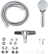 Eéngreepsmengkraan Doucheset Opbouw, Douchemengkraan met douchekop, Wandmontage, Chroom, Mengkraan, Douche, Douchekranen, Mengkraan voor douche, Opbouwdouchegarnituur