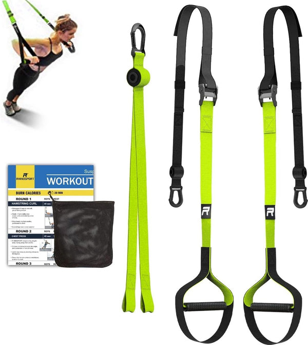 Sling Trainer Sling Trainer Set met deuranker instelbaar fitness thuis suspensie - geschikt voor onderweg en voor training binnen en buiten