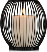 Moderne eenvoudige ijzeren kandelaar, romantische bruiloft creatieve kandelaar, romantische dinerhuisdecoratie, 14 cm x 16 cm