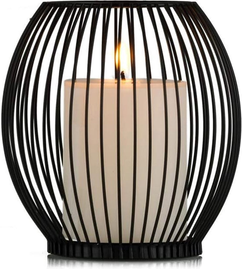 Moderne eenvoudige ijzeren kandelaar, romantische bruiloft creatieve kandelaar, romantische dinerhuisdecoratie, 14 cm x 16 cm