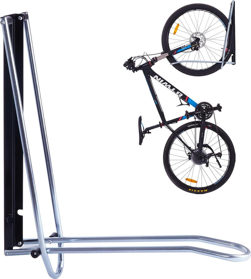 Fietsstandaard, verticale fietswandhouder, bandbreedte minder dan 6 cm, ruimtebesparende garage, fietshaak
