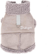 Hondenwinterjas voor kleine honden Schaarfleece Hondenjas Warme puppykleding Zacht huisdiervest met D-ring Winddicht Koud weer Kleding voor Chihuahua Yorkie Grijs S
