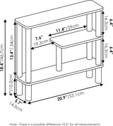ruimtebesparend opbergrek, hout, espresso/zwart, 14,5 x 53 x 46,61 cm
