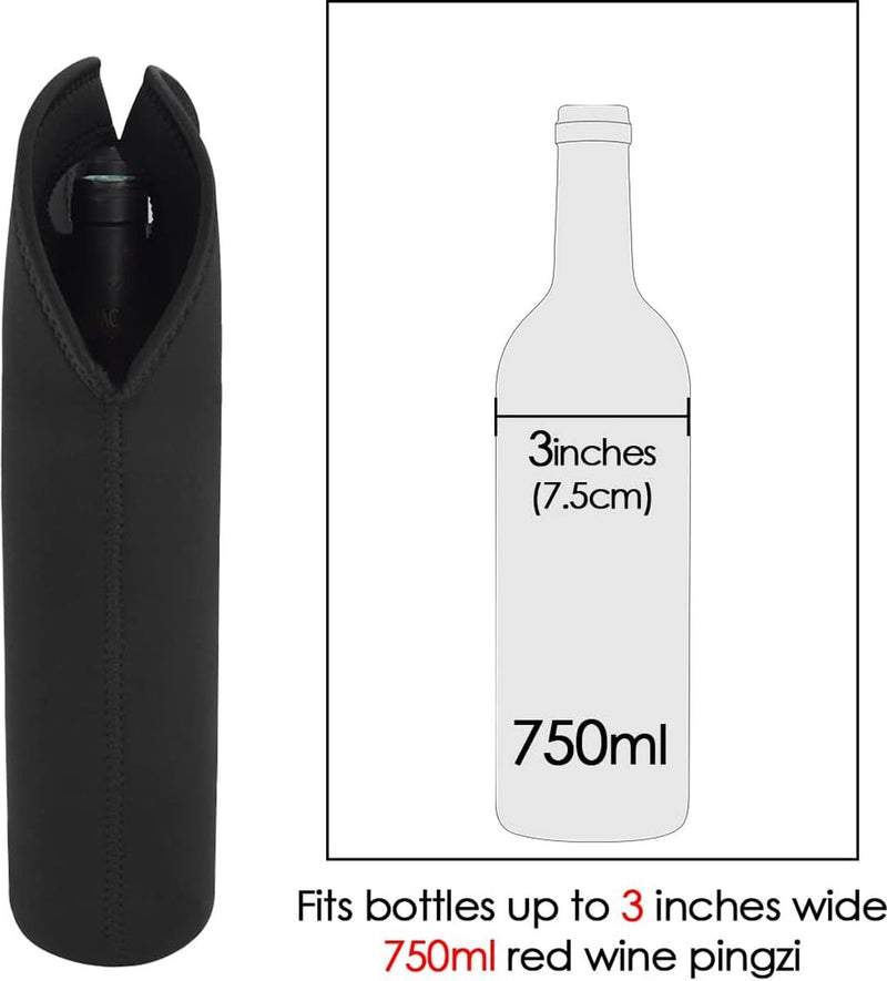 Wijnreistas en koeltas, draagtas voor wijnflessen, picknickkoeler Waterdranken Bierfles Geïsoleerde handtas van neopreen voor reizen met veilig draaghandvat